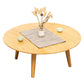 Round Wood Coffee Table Scandinavian 4 Legs Natural Cocktail Table Clearhalo 'Coffee & Accent Tables' 'Coffee Tables' 'coffee_tables' 'furn' 'furn_coffee_tables' 'Furniture' 'Living Room Furniture' 5114074