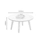 Round Wood Coffee Table Scandinavian 4 Legs Natural Cocktail Table Clearhalo 'Coffee & Accent Tables' 'Coffee Tables' 'coffee_tables' 'furn' 'furn_coffee_tables' 'Furniture' 'Living Room Furniture' 5114091