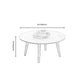 Round Wood Coffee Table Scandinavian 4 Legs Natural Cocktail Table Clearhalo 'Coffee & Accent Tables' 'Coffee Tables' 'coffee_tables' 'furn' 'furn_coffee_tables' 'Furniture' 'Living Room Furniture' 5114096