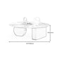 Mesa de centro rectangular de mármol blanco Mesa de cóctel redonda moderna