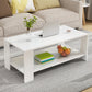Modern Style Wood-paneled Rectangular Coffee Table with a 4 Legs Base