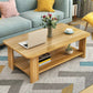 Modern Style Wood-paneled Rectangular Coffee Table with a 4 Legs Base