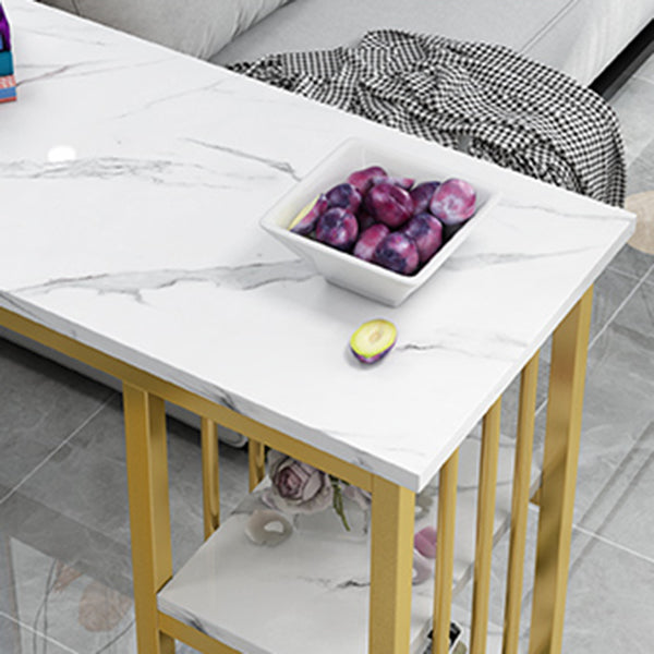 Marble Color Top Bar Table 42-inch Height Glam Style Bistro Table Clearhalo 'Bar Furniture' 'Bar Tables' 'bar_tables' 'furn' 'furn_bar_tables' 'Furniture' 'Kitchen & Dining Furniture' 5118118