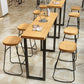 Rechthoek bovenste balk Tabel 42-inch hoogte industriële stijl houten balktafel
