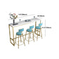 Marble Indoor Trestle Hall/Pub Table Contemporary Bistro Bar Table in White Clearhalo 'Bar Furniture' 'Bar Tables' 'bar_tables' 'furn' 'furn_bar_tables' 'Furniture' 'Kitchen & Dining Furniture' 5118247