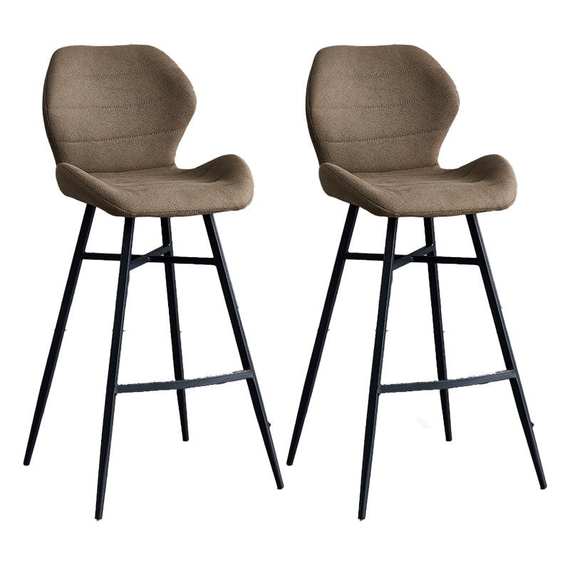 Industrial Bucket Counter Chair Footrest Low Back Metal Bar & Counter Stool