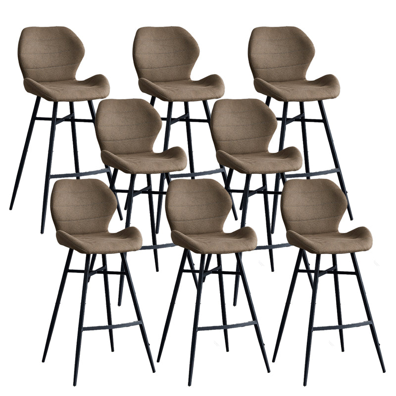 Industrial Bucket Counter Chair Footrest Low Back Metal Bar & Counter Stool