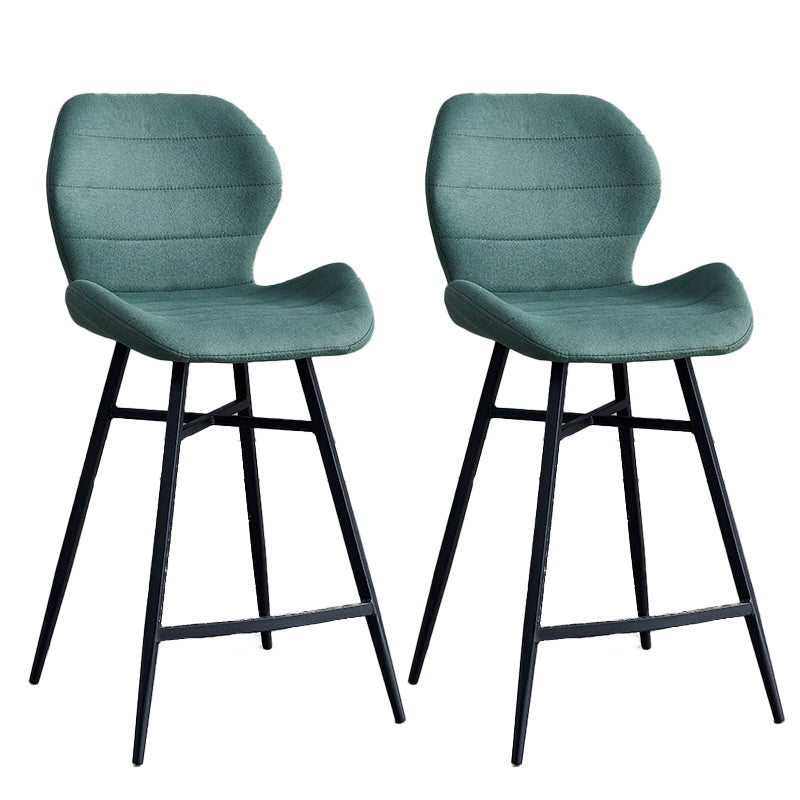 Industrial Bucket Counter Chair Footrest Low Back Metal Bar & Counter Stool