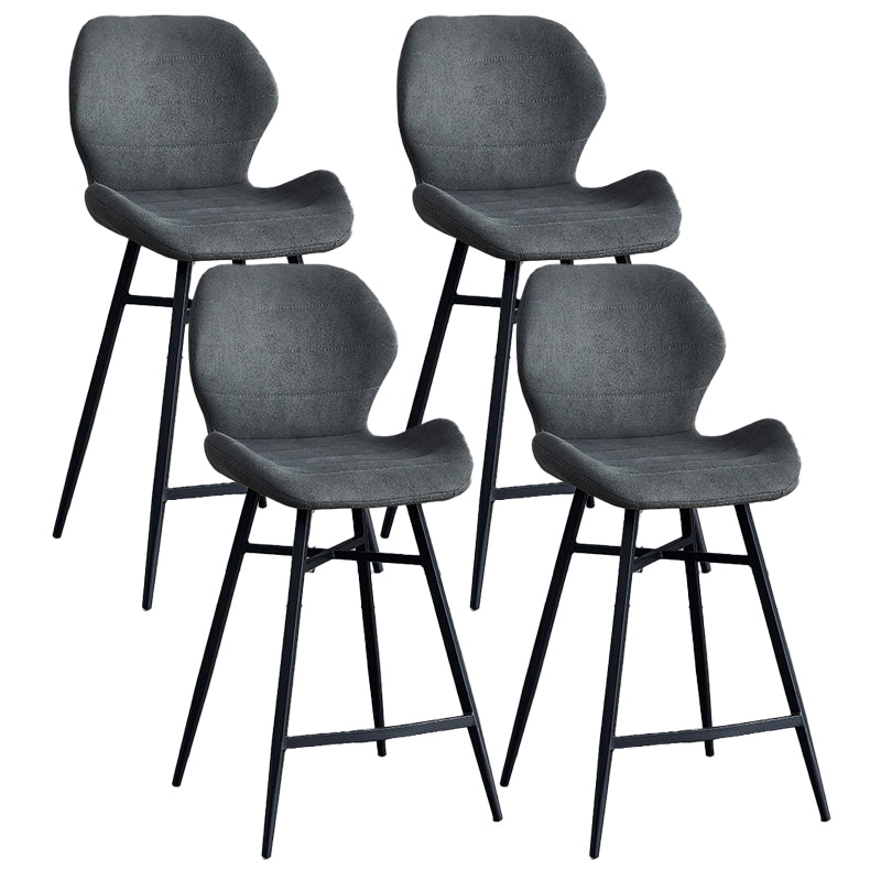 Industrial Bucket Counter Chair Footrest Low Back Metal Bar & Counter Stool