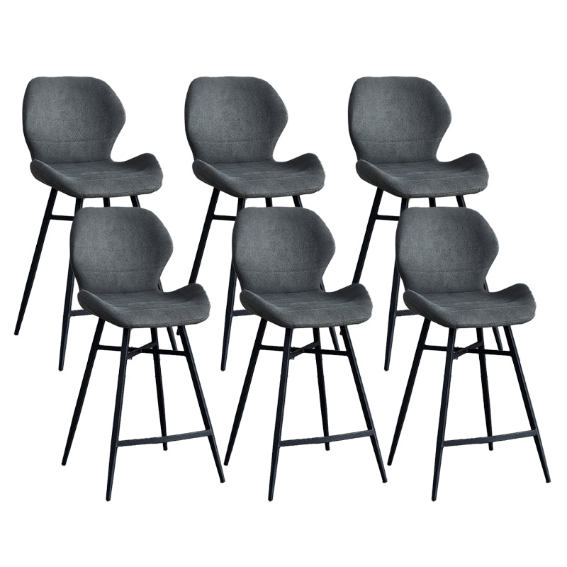 Industrial Bucket Counter Chair Footrest Low Back Metal Bar & Counter Stool