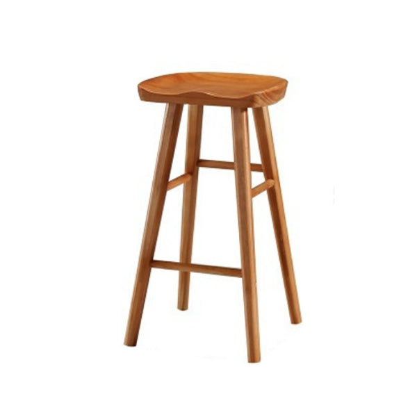 Modern Footrest Counter Chair Saddle Seat Solid Wood Bar Stool in Coffee Shop Clearhalo 'Bar Furniture' 'Bar Stools' 'bar_stools' 'furn' 'furn_bar_stools' 'Furniture' 'Kitchen & Dining Furniture' 5118370