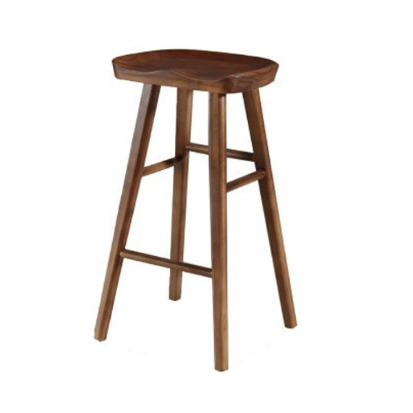 Modern Footrest Counter Chair Saddle Seat Solid Wood Bar Stool in Coffee Shop Clearhalo 'Bar Furniture' 'Bar Stools' 'bar_stools' 'furn' 'furn_bar_stools' 'Furniture' 'Kitchen & Dining Furniture' 5118372