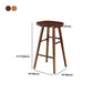 Modern Footrest Counter Chair Saddle Seat Solid Wood Bar Stool in Coffee Shop Clearhalo 'Bar Furniture' 'Bar Stools' 'bar_stools' 'furn' 'furn_bar_stools' 'Furniture' 'Kitchen & Dining Furniture' 5118375