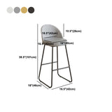 Taburete de barra de cubo de la silla de reposapiés de cuero moderno con base negra