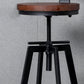 Tabouret de bar à tabouret en bois de style industriel pour le salon