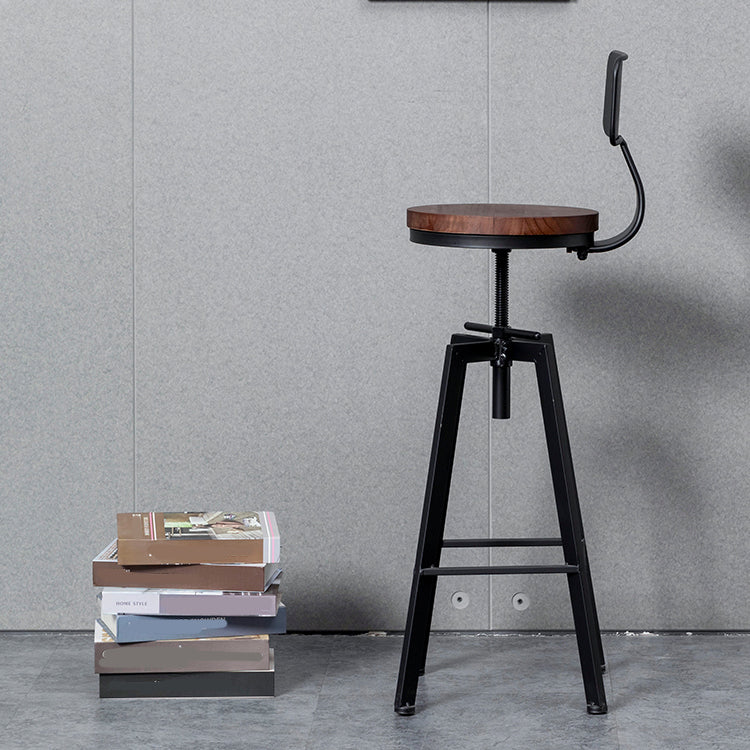 Tabouret de bar à tabouret en bois de style industriel pour le salon
