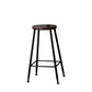 Indoor Industrial Style Wood Top Barstool Metal 4 Legs Bar Stool with Pedal Clearhalo 'Bar Furniture' 'Bar Stools' 'bar_stools' 'furn' 'furn_bar_stools' 'Furniture' 'Kitchen & Dining Furniture' 5118526