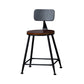 Indoor Industrial Style Wood Top Barstool Metal 4 Legs Bar Stool with Pedal Clearhalo 'Bar Furniture' 'Bar Stools' 'bar_stools' 'furn' 'furn_bar_stools' 'Furniture' 'Kitchen & Dining Furniture' 5118531