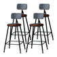 Indoor Industrial Style Wood Top Barstool Metal 4 Legs Bar Stool with Pedal With Back 4 Piece Set Counter Stool(26"H) Clearhalo 'Bar Furniture' 'Bar Stools' 'bar_stools' 'furn' 'furn_bar_stools' 'Furniture' 'Kitchen & Dining Furniture' 5118536
