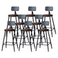 Indoor Industrial Style Wood Top Barstool Metal 4 Legs Bar Stool with Pedal With Back 8 Piece Set Counter Stool(26"H) Clearhalo 'Bar Furniture' 'Bar Stools' 'bar_stools' 'furn' 'furn_bar_stools' 'Furniture' 'Kitchen & Dining Furniture' 5118538