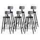Indoor Industrial Style Wood Top Barstool Metal 4 Legs Bar Stool with Pedal With Back 6 Piece Set Bar Stool(30"H) Clearhalo 'Bar Furniture' 'Bar Stools' 'bar_stools' 'furn' 'furn_bar_stools' 'Furniture' 'Kitchen & Dining Furniture' 5118541