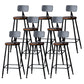 Indoor Industrial Style Wood Top Barstool Metal 4 Legs Bar Stool with Pedal With Back 8 Piece Set Bar Stool(30"H) Clearhalo 'Bar Furniture' 'Bar Stools' 'bar_stools' 'furn' 'furn_bar_stools' 'Furniture' 'Kitchen & Dining Furniture' 5118542