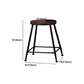 Indoor Industrial Style Wood Top Barstool Metal 4 Legs Bar Stool with Pedal Clearhalo 'Bar Furniture' 'Bar Stools' 'bar_stools' 'furn' 'furn_bar_stools' 'Furniture' 'Kitchen & Dining Furniture' 5118544
