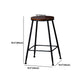 Indoor Industrial Style Wood Top Barstool Metal 4 Legs Bar Stool with Pedal Clearhalo 'Bar Furniture' 'Bar Stools' 'bar_stools' 'furn' 'furn_bar_stools' 'Furniture' 'Kitchen & Dining Furniture' 5118546