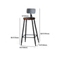 Indoor Industrial Style Wood Top Barstool Metal 4 Legs Bar Stool with Pedal Clearhalo 'Bar Furniture' 'Bar Stools' 'bar_stools' 'furn' 'furn_bar_stools' 'Furniture' 'Kitchen & Dining Furniture' 5118547