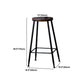 Indoor Industrial Style Wood Top Barstool Metal 4 Legs Bar Stool with Pedal Clearhalo 'Bar Furniture' 'Bar Stools' 'bar_stools' 'furn' 'furn_bar_stools' 'Furniture' 'Kitchen & Dining Furniture' 5118548