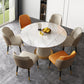 Modern Style Sintered Stone Dining Round Table Set 1/4/5/6/7 Pieces Dining Set