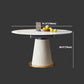 Modern Style Sintered Stone Dining Round Table Set 1/4/5/6/7 Pieces Dining Set