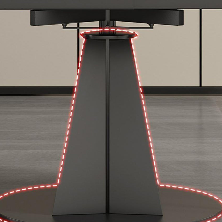 Runder Esstisch-Set aus gesintertem Stein im modernen Stil, 1/3/4/7-teiliges Esstisch-Set