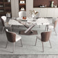 Nordic Glam Sintered Stone Dining Table Set 1/4/5/6/7 Pieces Dining Set