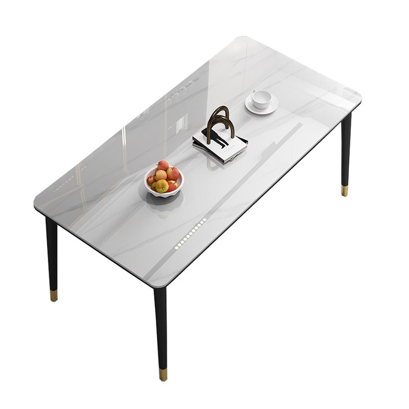 Glam Style Rectangle Sintered Stone Dining Set 1/2/5/7 Pieces Dining Set for Dining Areas