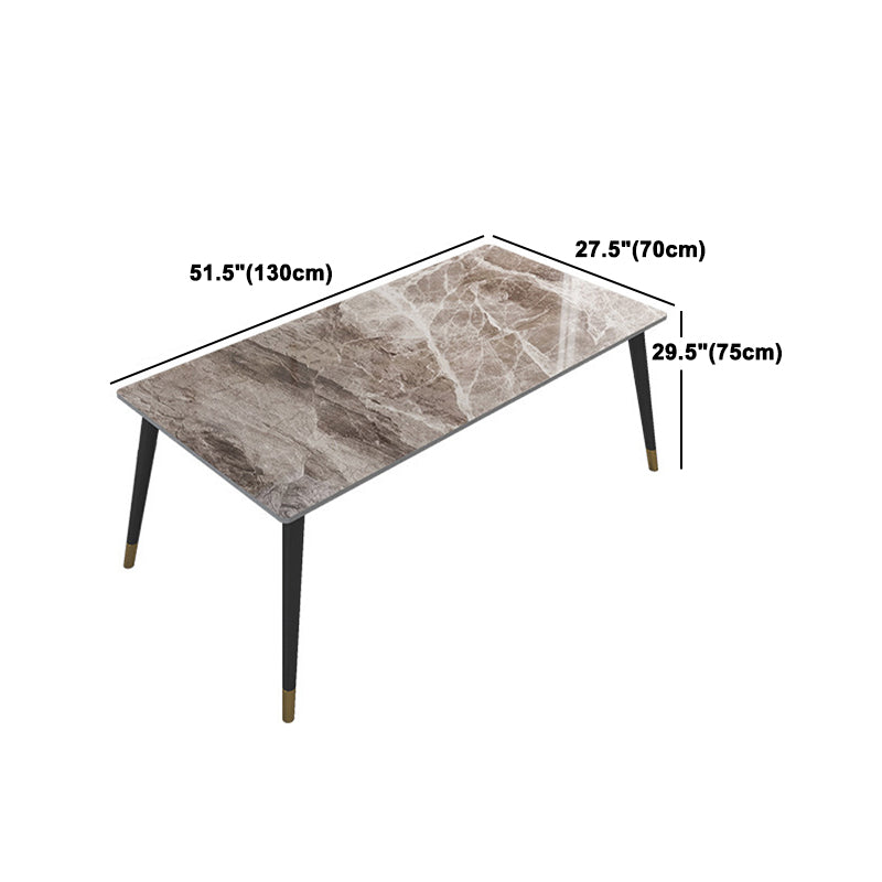 Glam Style Rectangle Sintered Stone Dining Set 1/2/5/7 Pieces Dining Set for Dining Areas