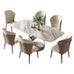 Glam Style Rectangle Sintered Stone Dining Set 1/4/5/7 Pieces Dining Set Clearhalo 'Dining Room Sets' 'Dining Tables & Seating' 'dining_room_set' 'furn' 'furn_dining_room_set' 'Furniture' 'Kitchen & Dining Furniture' 5118787