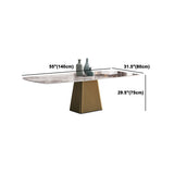 Juego de comedor de piedra sinterizada de estilo glamoroso 1/2/5 piezas de comedor para comedor