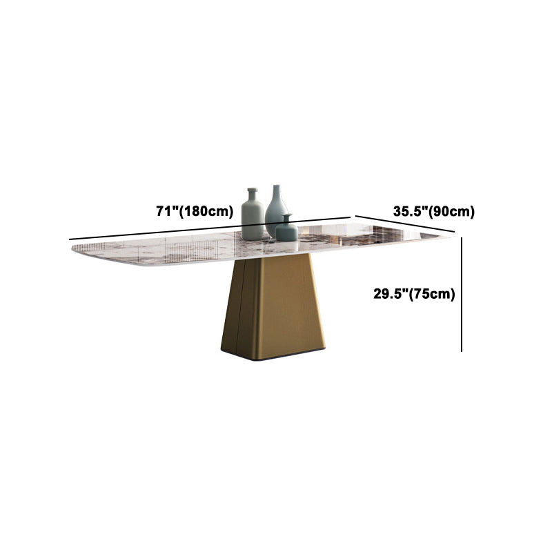Glam Style Rectangle Sintered Stone Dining Set 1/2/5 Pieces Dining Set for Dining Areas