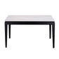 Rectangle 4 Legs Dining Table Mid-Century Modern White Fixed Table of Sintered Stone