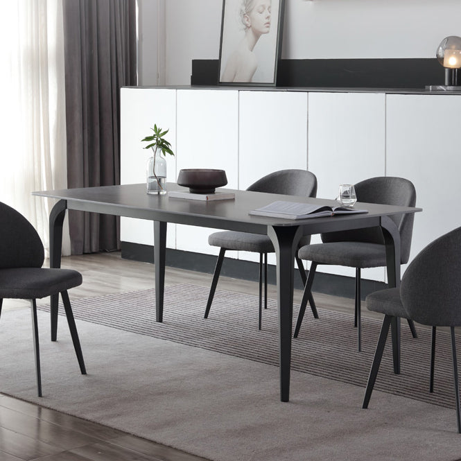 Mesa gris industrial para mesa de comedor de restaurantes con base de comida y 4 patas