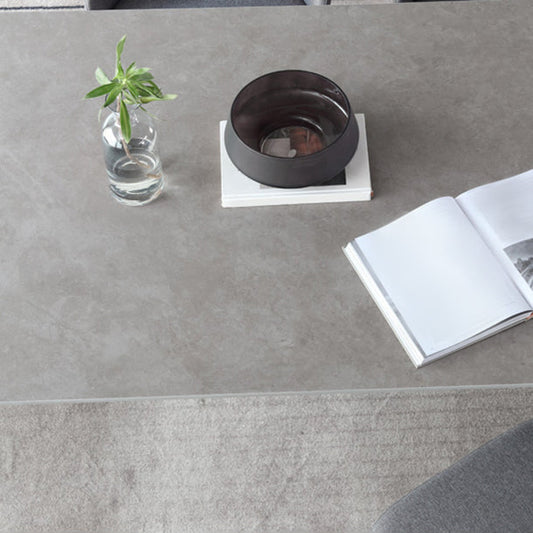 Mesa gris industrial para mesa de comedor de restaurantes con base de comida y 4 patas