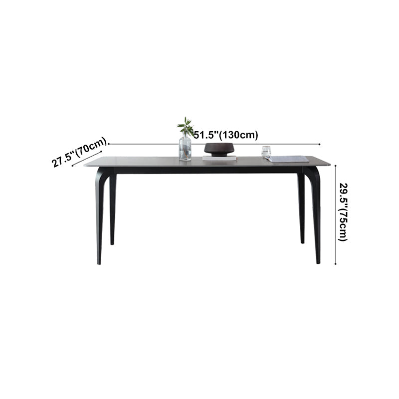 Mesa gris industrial para mesa de comedor de restaurantes con base de comida y 4 patas