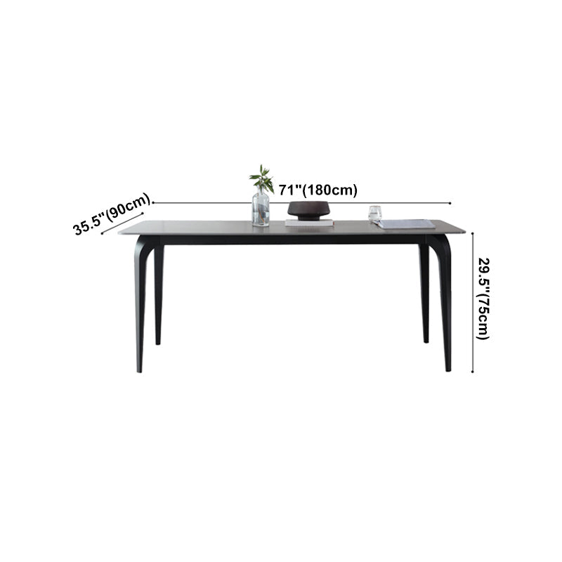 Mesa gris industrial para mesa de comedor de restaurantes con base de comida y 4 patas