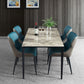 Muebles de piedra rectangulares de mesa de comedor de estilo contemporáneo con 4 pies