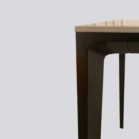 Site da pranzo in stile contemporaneo tavolo da tavolo mobili in pietra rettangolo con 4 piedi