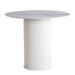 Simplicity Round Top Restaurant Table White Metal Base Dining Table Slate Without Chairs Clearhalo 'Dining Tables & Seating' 'Dining Tables' 'dining_table' 'furn' 'furn_dining_table' 'Furniture' 'Kitchen & Dining Furniture' 5118945