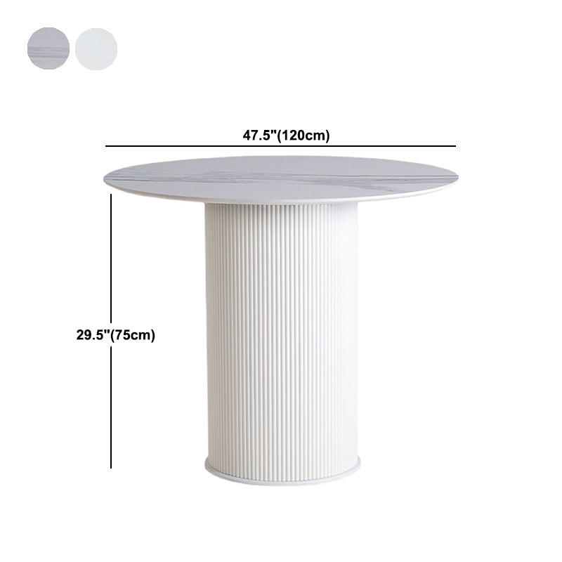 Simplicity Round Top Restaurant Table White Metal Base Dining Table Clearhalo 'Dining Tables & Seating' 'Dining Tables' 'dining_table' 'furn' 'furn_dining_table' 'Furniture' 'Kitchen & Dining Furniture' 5118958