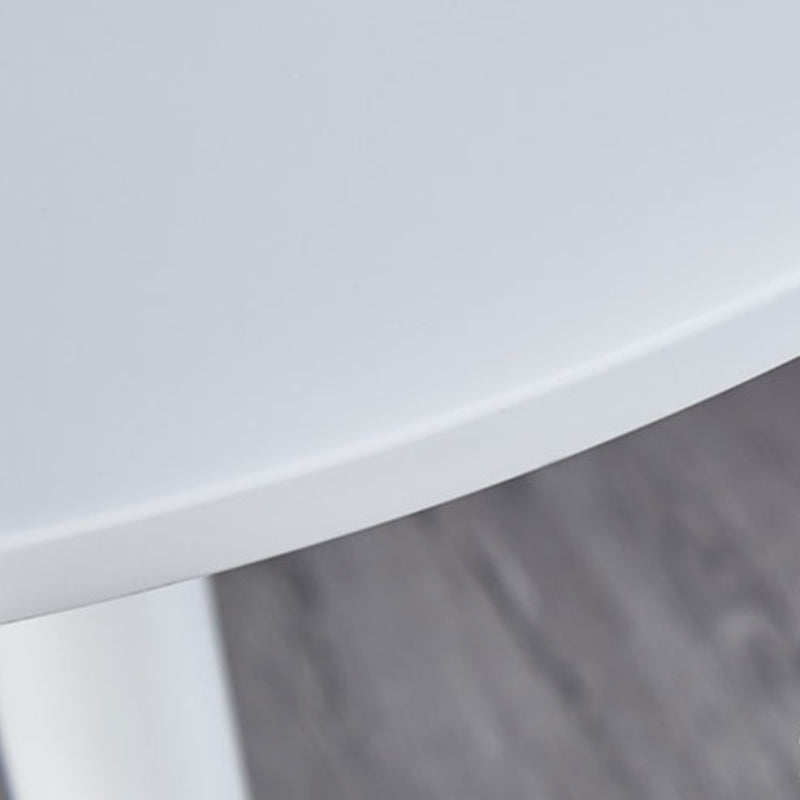 Mesa de madera moderna para mesa redonda de restaurantes con pedestal de metal