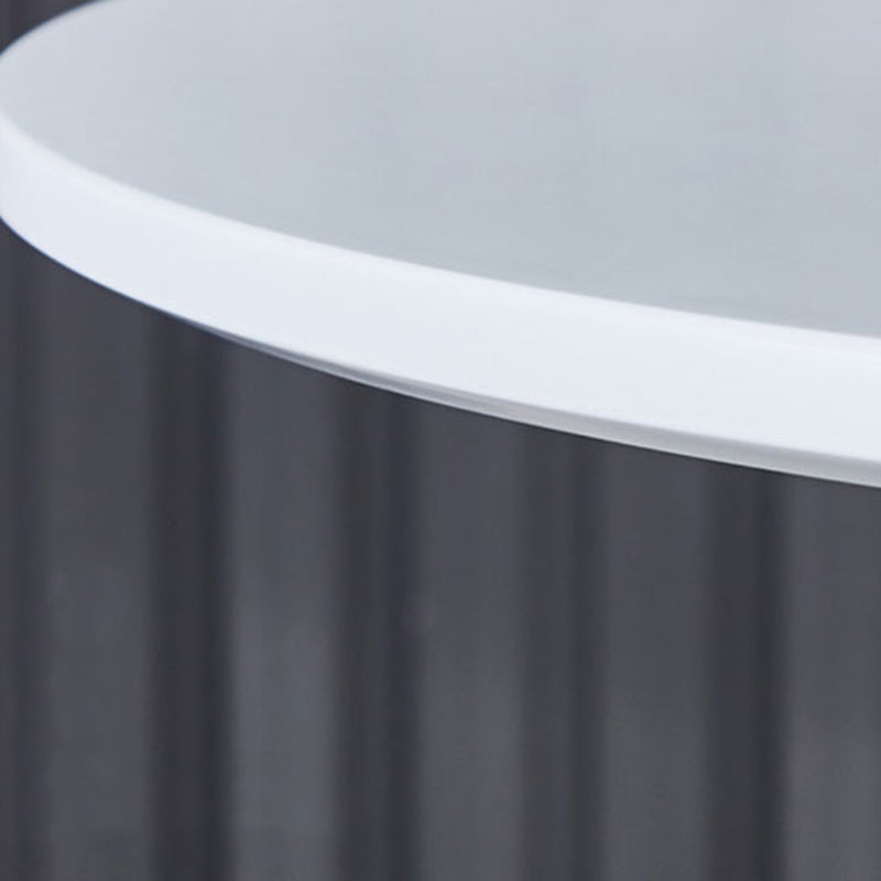 Mesa de madera moderna para mesa redonda de restaurantes con pedestal de metal